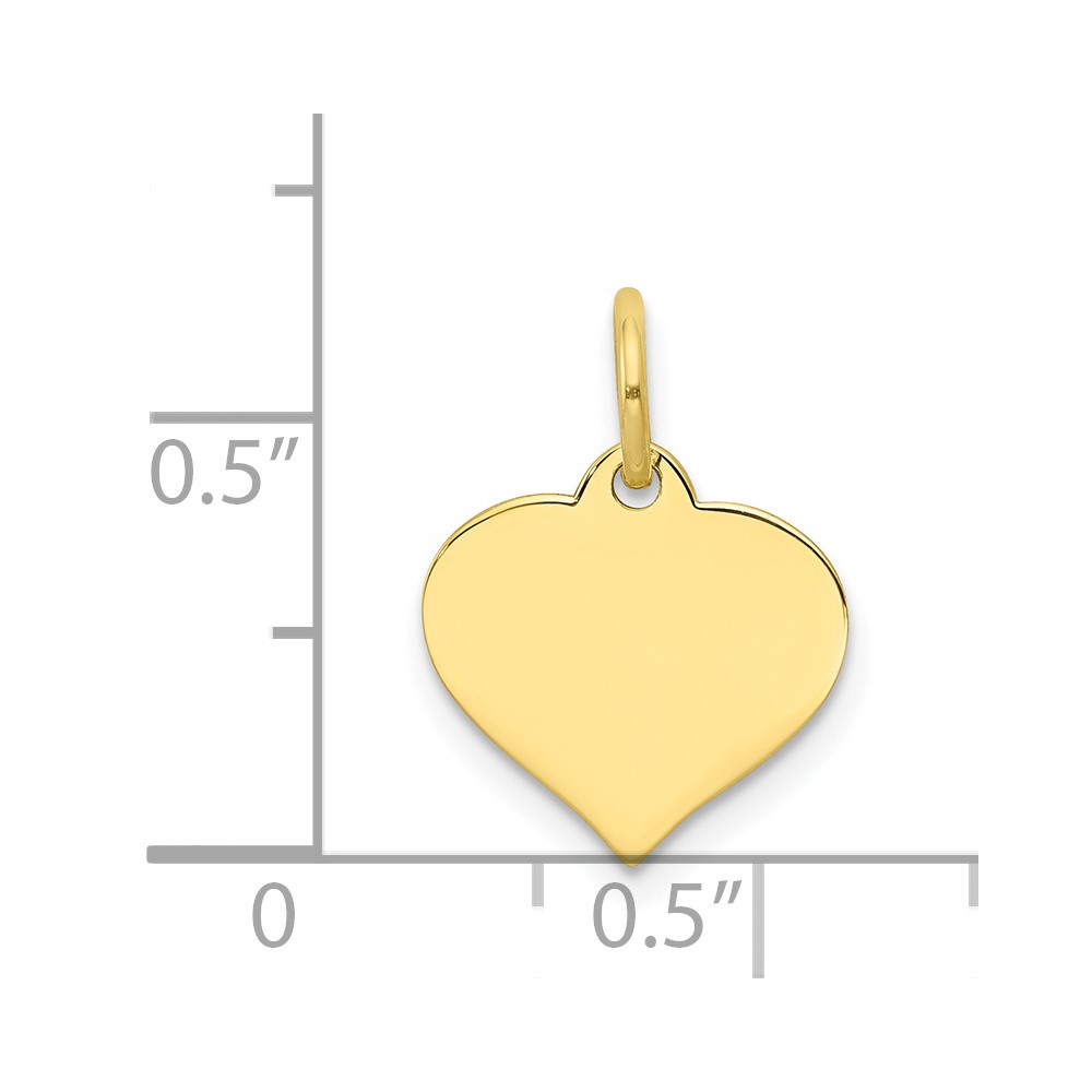10k .013 Gauge Heart Disc Charm (10XM526/13)