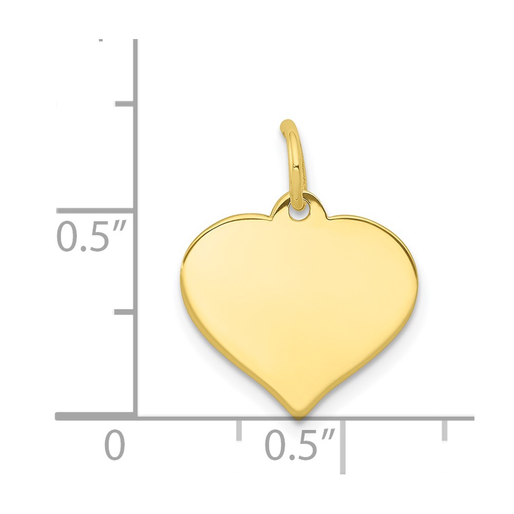 10k .013 Gauge Heart Disc Charm (10XM527/13)