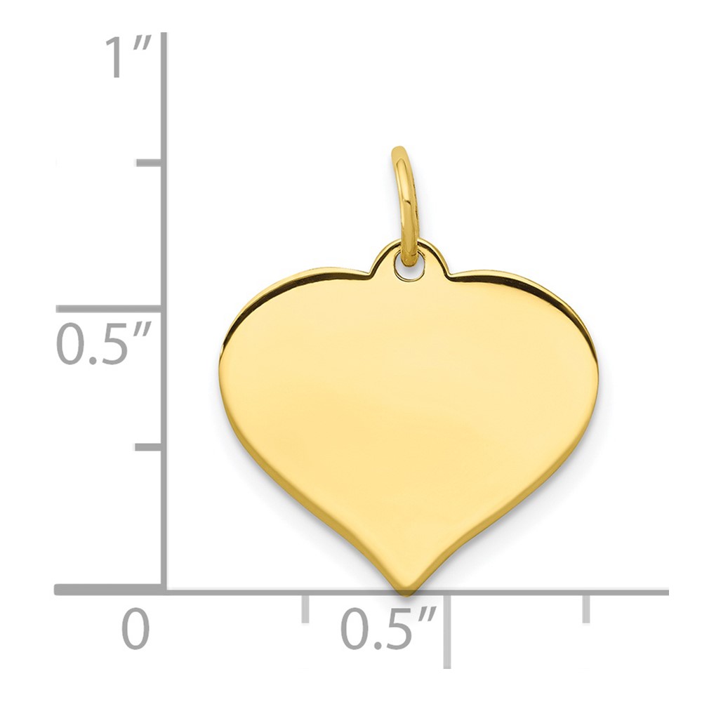 10k .018 Gauge Heart Disc Charm (10XM528/18)
