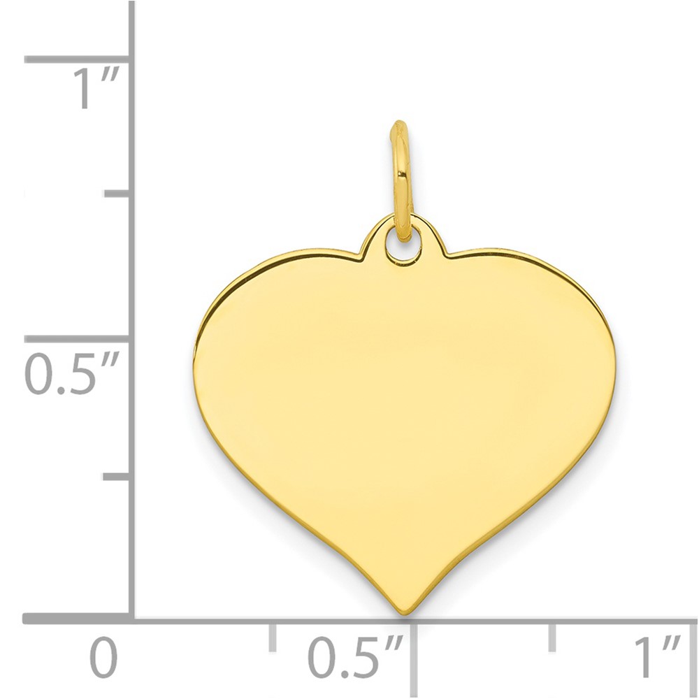 10k .018 Gauge Heart Disc Charm (10XM529/18)