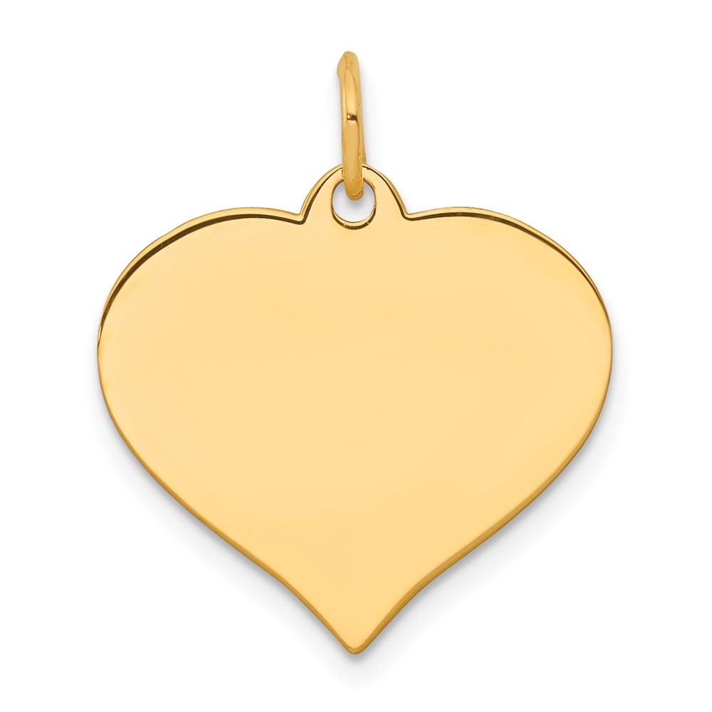 10k .013 Gauge Heart Disc Charm (10XM529/13)