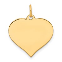 10K Plain .013 Gauge 19.3x16.9mm Heart Disc Charm view 1