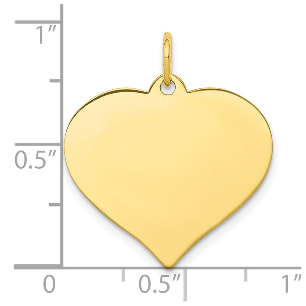 10k .013 Gauge Heart Disc Charm (10XM530/13)