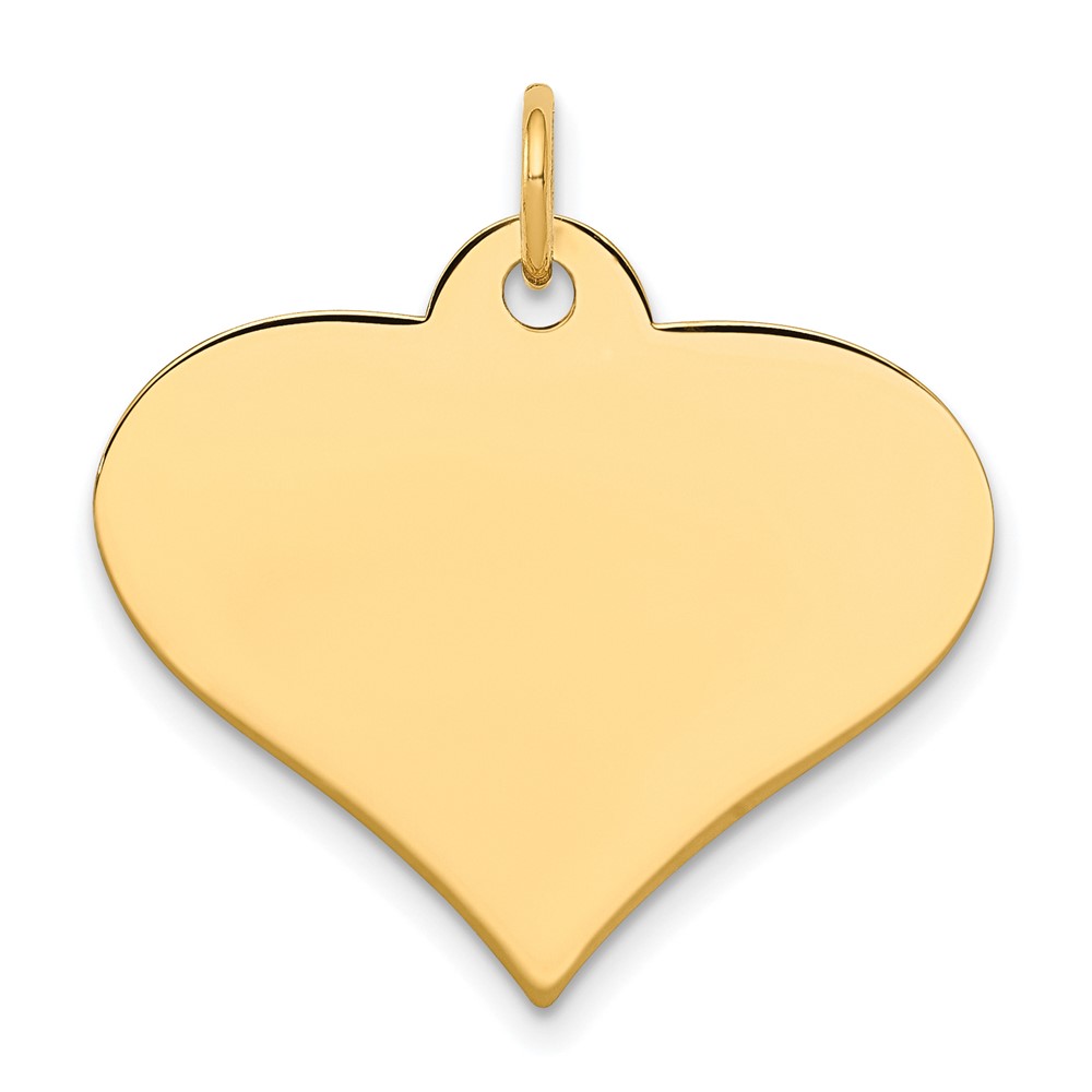 10k Plain .013 Gauge Engraveable Heart Disc Charm (10XM570/13)