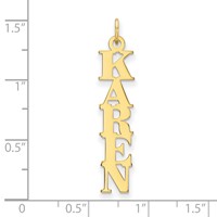 10K Yellow Gold Name Plate Charm view 2
