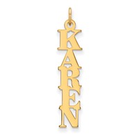 10K Yellow Gold Name Plate Charm view 1