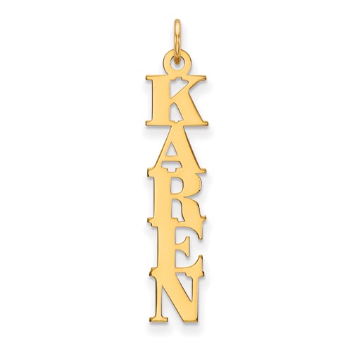 10K Yellow Gold Name Plate Charm