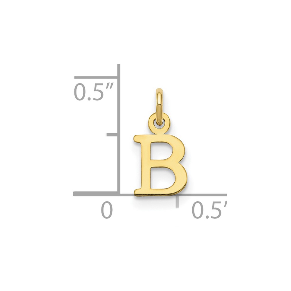 10KY Cutout Letter B Initial Charm (10XNA1160Y/B)