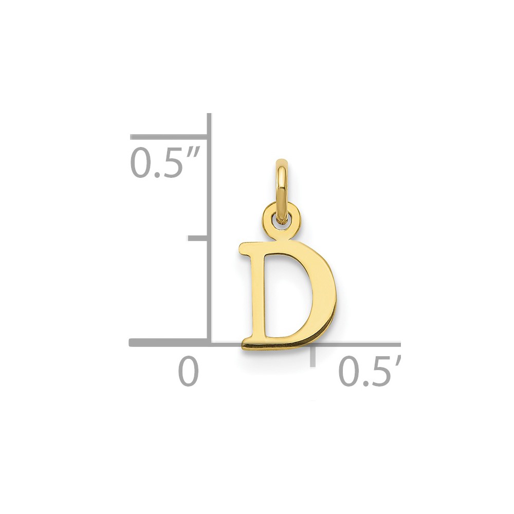 10KY Cutout Letter D Initial Charm (10XNA1160Y/D)