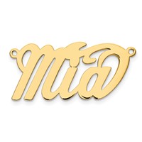 10K Yellow Gold Polished Name Plate view 2