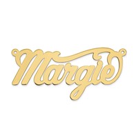 10K Yellow Gold Polished Name Plate view 4