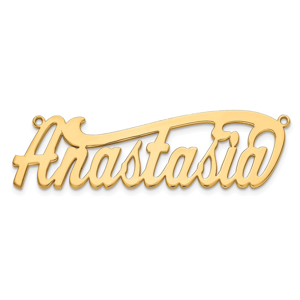 10K Yellow Gold Polished Name Plate