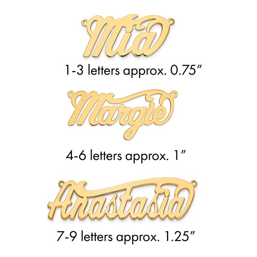 10K Yellow Gold Polished Name Plate
