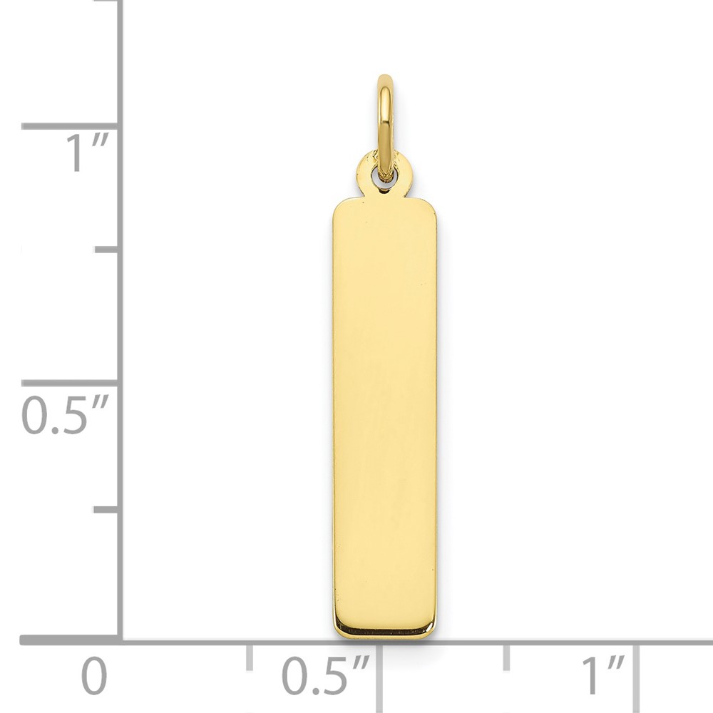 10k Yellow Gold Medium Blank Bar Charm (10XNA1277Y)
