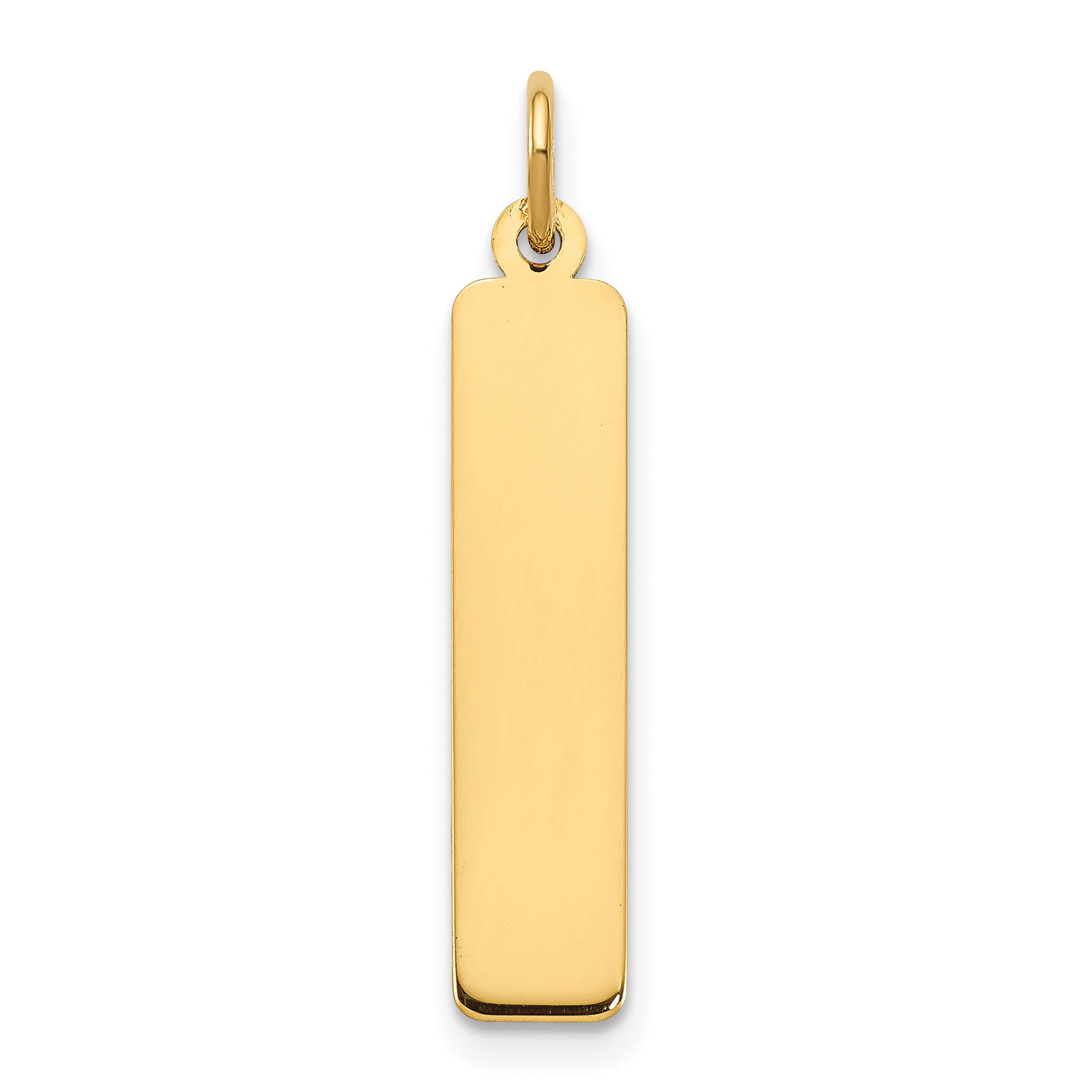 10k Yellow Gold Medium Blank Bar Charm (10XNA1277Y)