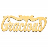 10K Yellow Gold Polished Heart Name Plate view 5