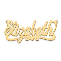 10K Yellow Gold Heart Name Plate view 5