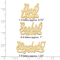 10K Yellow Gold Heart Name Plate view 3