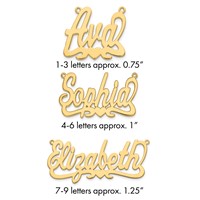 10K Yellow Gold Heart Name Plate view 1
