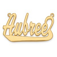 10K Yellow Gold Underlined Name Plate view 3