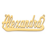 10K Yellow Gold Underlined Name Plate view 4