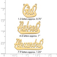 10K Yellow Gold Underlined Name Plate view 5