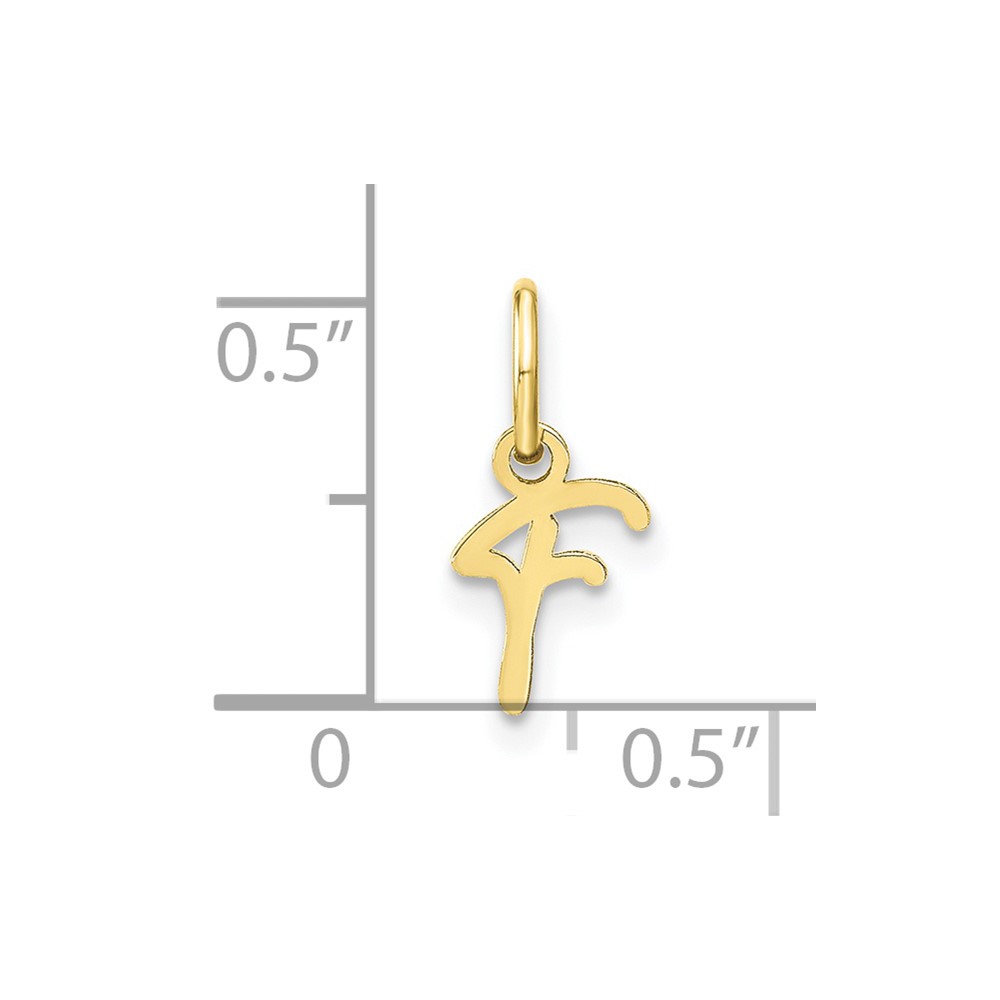 10KY Upper case Letter F Initial Charm (10XNA1305Y/F)