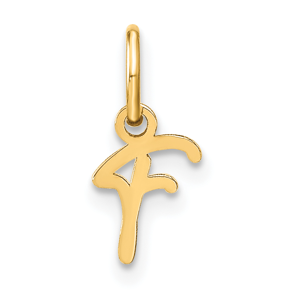 10KY Upper case Letter F Initial Charm (10XNA1305Y/F)