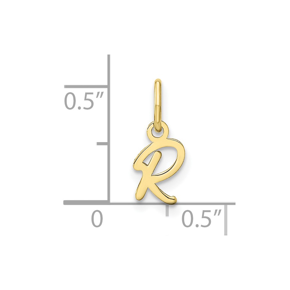 10KY Upper case Letter R Initial Charm (10XNA1305Y/R)