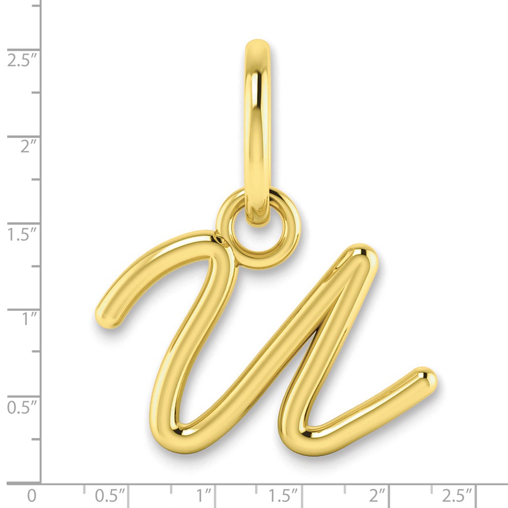10KY Upper case Letter U Initial Charm (10XNA1305Y/U)