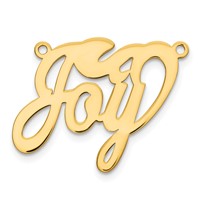 10K Yellow Gold Polished Name Plate view 2