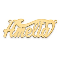 10K Yellow Gold Polished Name Plate view 4
