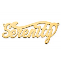 10K Yellow Gold Polished Name Plate view 5
