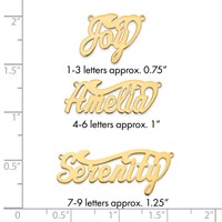 10K Yellow Gold Polished Name Plate view 3