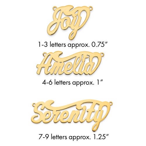 10K Yellow Gold Polished Name Plate