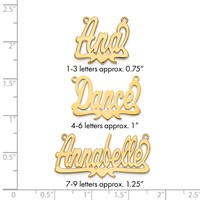 10K Yellow Gold Polished Heart Name Plate view 3