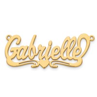 10K Yellow Gold Polished Heart Name Plate view 5