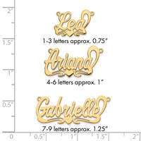 10K Yellow Gold Polished Heart Name Plate view 3