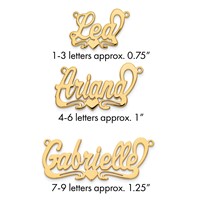 10K Yellow Gold Polished Heart Name Plate view 1