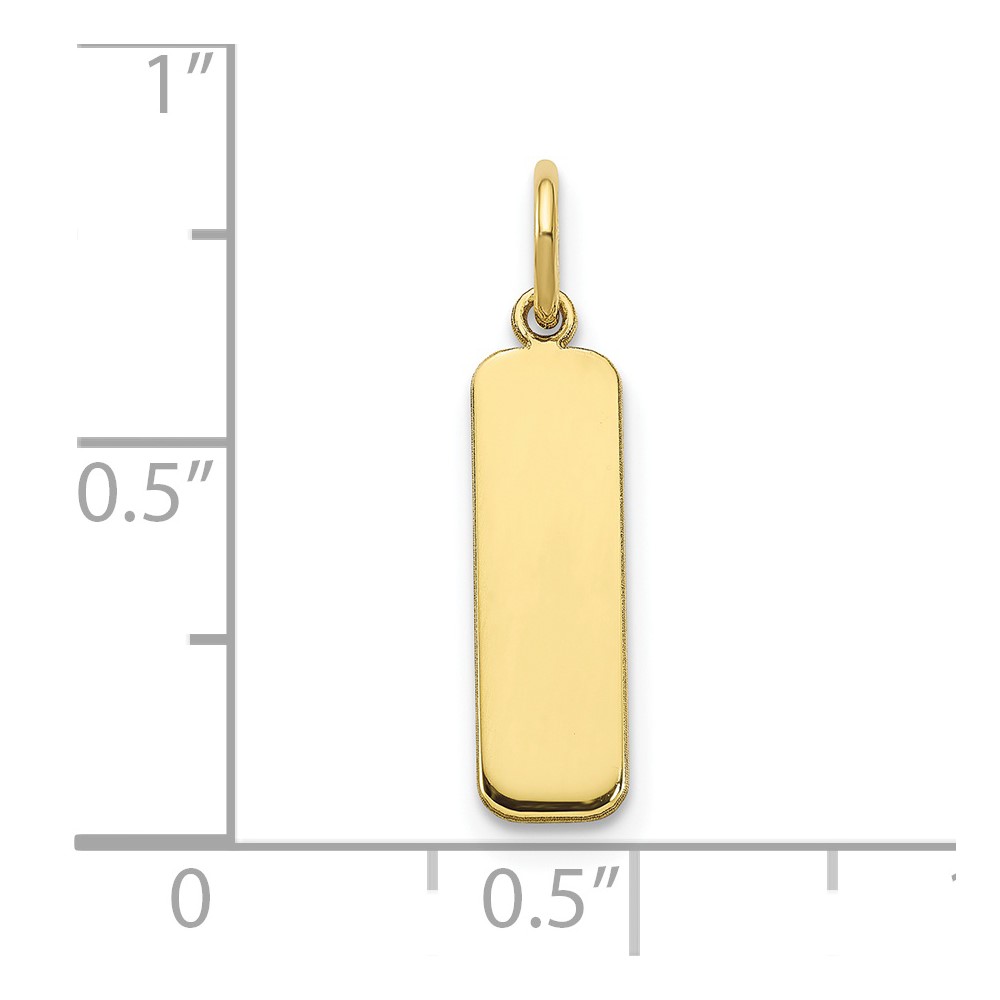 10k Yellow Gold Small Blank Bar Charm (10XNA1353Y)