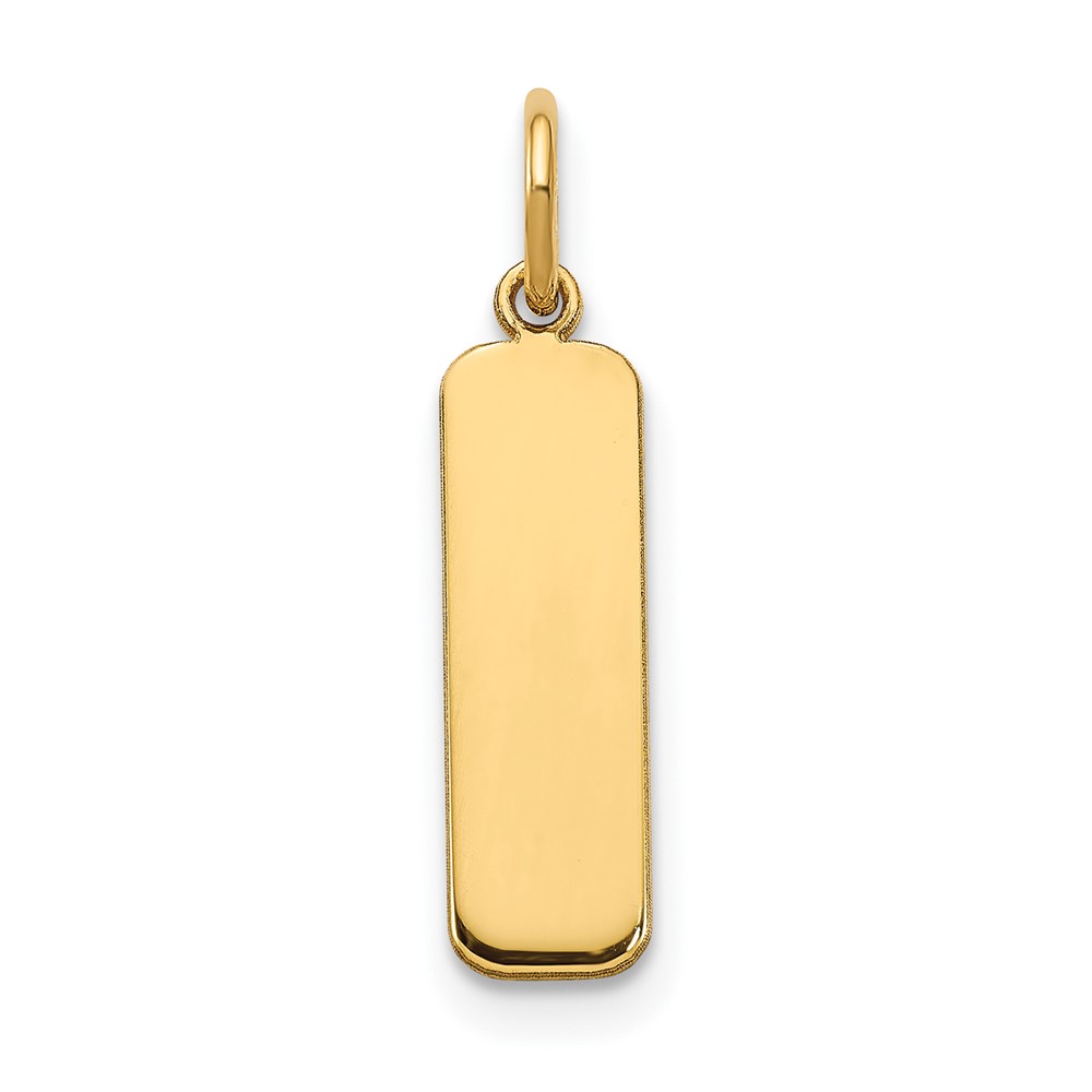 10k Yellow Gold Small Blank Bar Charm (10XNA1353Y)