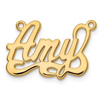 10Kk Yellow Gold Polished Name Plate view 2