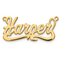 10Kk Yellow Gold Polished Name Plate view 4