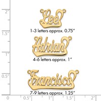 10K Yellow Gold Underlined Name Plate view 3