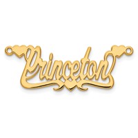 10K Yellow Gold Polished Hearts Name Plate view 5