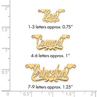 10K Yellow Gold Polished Hearts Name Plate view 3