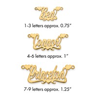 10K Yellow Gold Polished Hearts Name Plate view 1