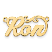 10K Yellow Gold Polished Name Plate view 2