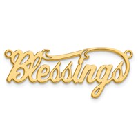 10K Yellow Gold Polished Name Plate view 5