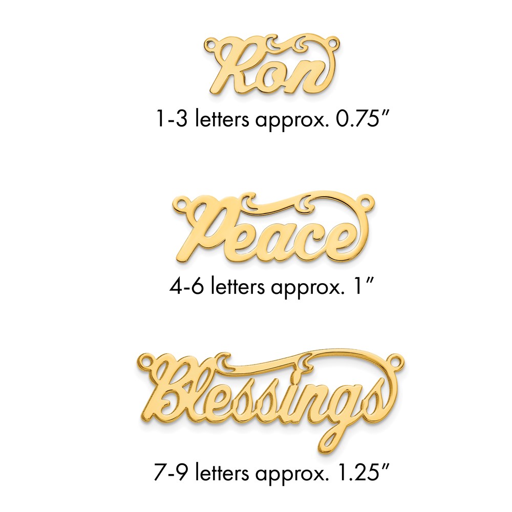 10K Yellow Gold Polished Name Plate